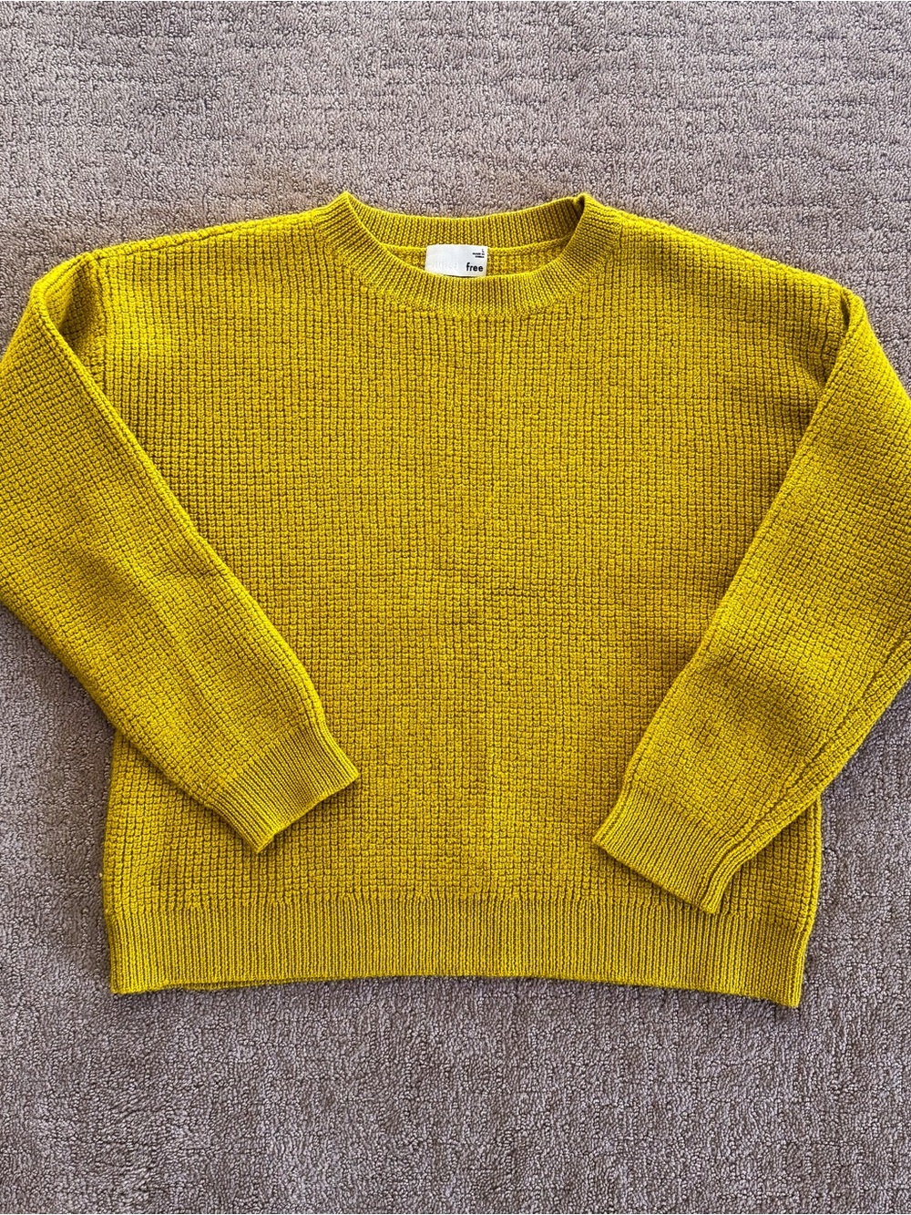 Wilfred Free Crewneck Sweater in Mustard Yellow